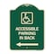 Signmission Accessible Parking on Left Arrow W/ Graphic Heavy-Gauge Aluminum Sign, 24" x 18", G-1824-24356 A-DES-G-1824-24356 - alternate 1